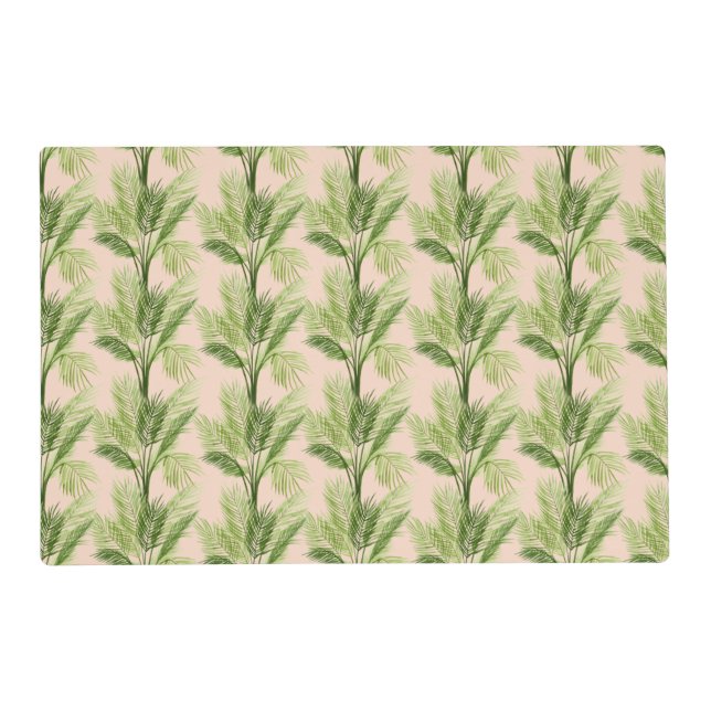 Indoor Oasis | Palm Tree Pattern Placemat (Front)
