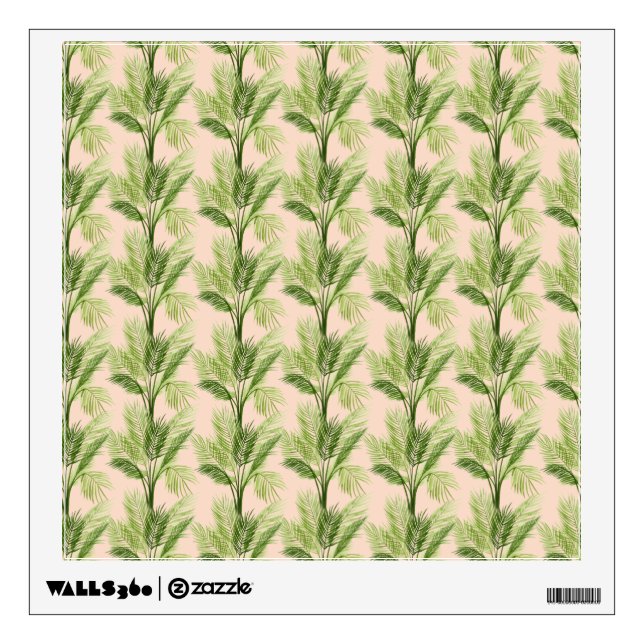 Indoor Oasis | Palm Tree Pattern Wall Decal (Front)