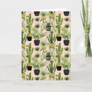 Indoor Oasis Plant Lineup Pattern Card