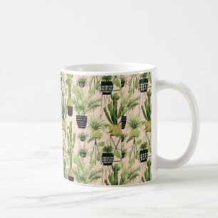Indoor Oasis Plant Lineup Pattern Coffee Mug
