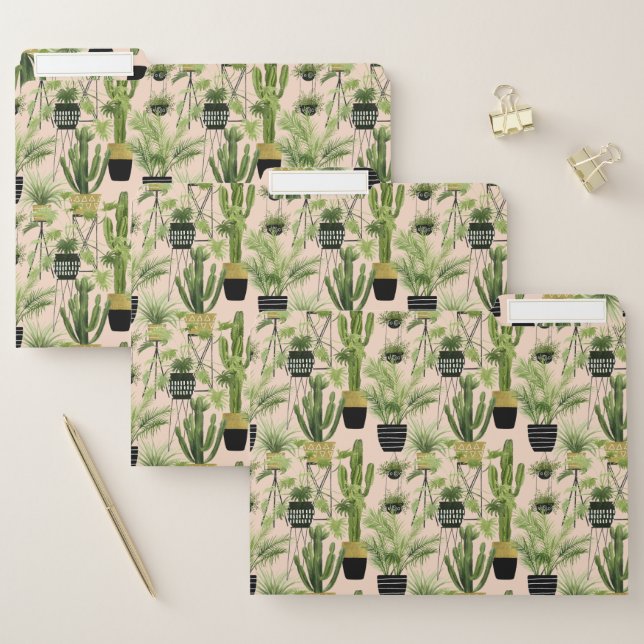 Indoor Oasis | Plant Lineup Pattern File Folder (Set)