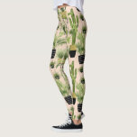 Indoor Oasis | Plant Lineup Pattern Leggings<br><div class="desc">Enjoy this fresh creative house plant collection design on a product or wallart piece to enhance and add to the world around you. Artist: Grace Popp</div>