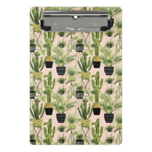 Indoor Oasis Plant Lineup Pattern Mini Clipboard
