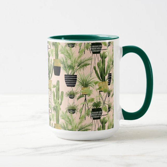 Indoor Oasis | Plant Lineup Pattern Mug (Right)
