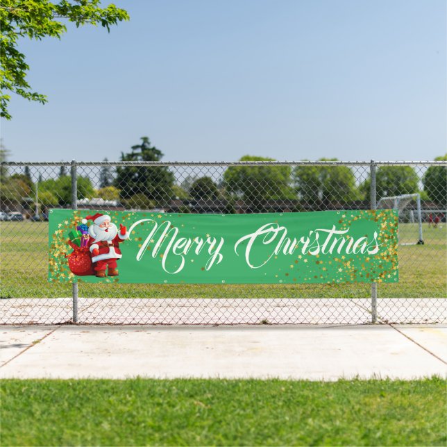 Indoor Outdoor Banner-Merry Christmas Banner (Insitu)