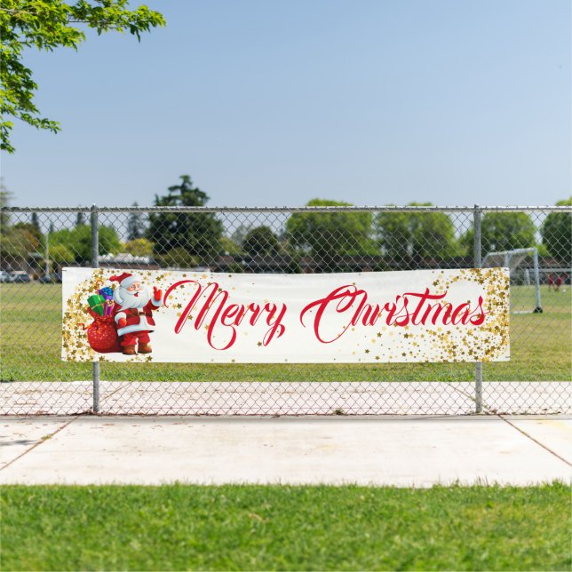 Indoor Outdoor Banner-Merry Christmas Banner (Insitu)