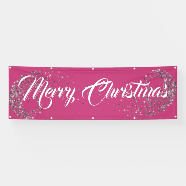 Indoor Outdoor Custom Banner-Merry Christmas Banner (Horizontal)