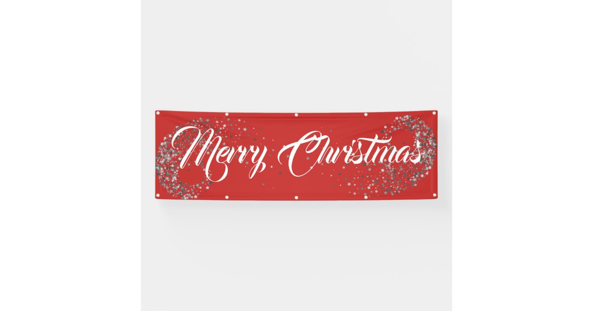 Indoor Outdoor Custom BannerMerry Christmas Banner Zazzle