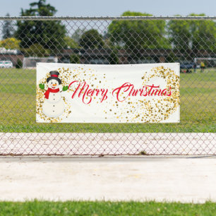 Indoor Outdoor Custom Banner-Merry Christmas Banner