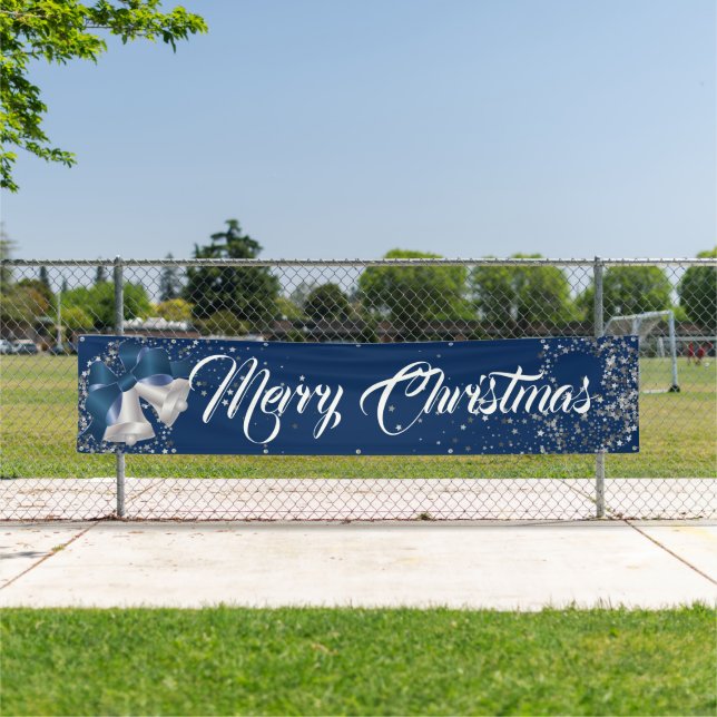 Indoor Outdoor Custom Banner-Merry Christmas Banner (Insitu)