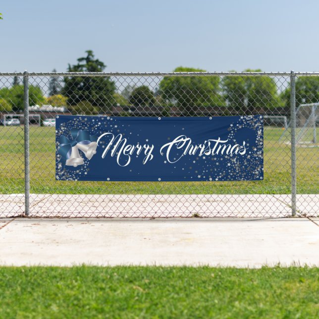 Indoor Outdoor Custom Banner-Merry Christmas Banner (Insitu)