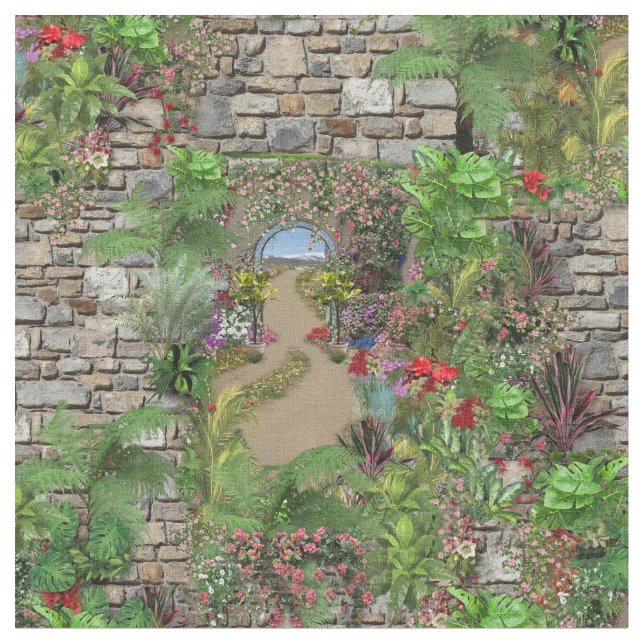 Indoor, Outdoor Nature in Bloom Fabric (Close Up)