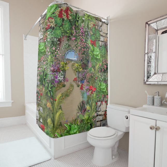 Indoor, Outdoor Nature in Bloom Shower Curtain (In Situ)