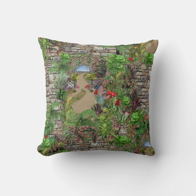 Indoor, Outdoor Nature in Bloom Throw Pillow (Front)