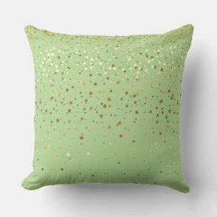 Indoor Petite Golden Stars Square Pillow-Apple Throw Pillow
