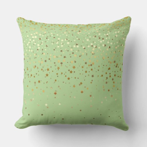 Indoor Petite Golden Stars Square Pillow_Apple Throw Pillow