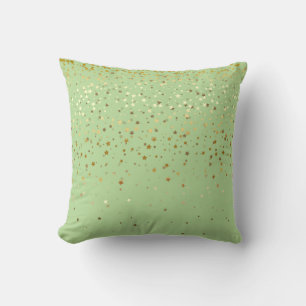Indoor Petite Golden Stars Square Pillow-Apple Throw Pillow