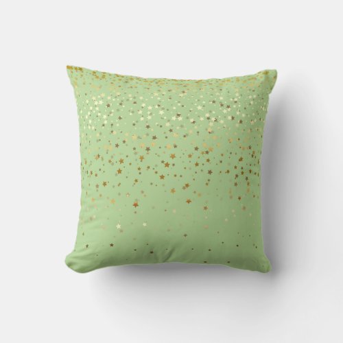 Indoor Petite Golden Stars Square Pillow_Apple Throw Pillow