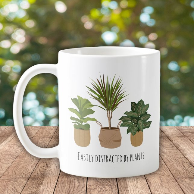 Indoor Plants Easily Distracted By Plants Coffee Mug (Creator Uploaded)