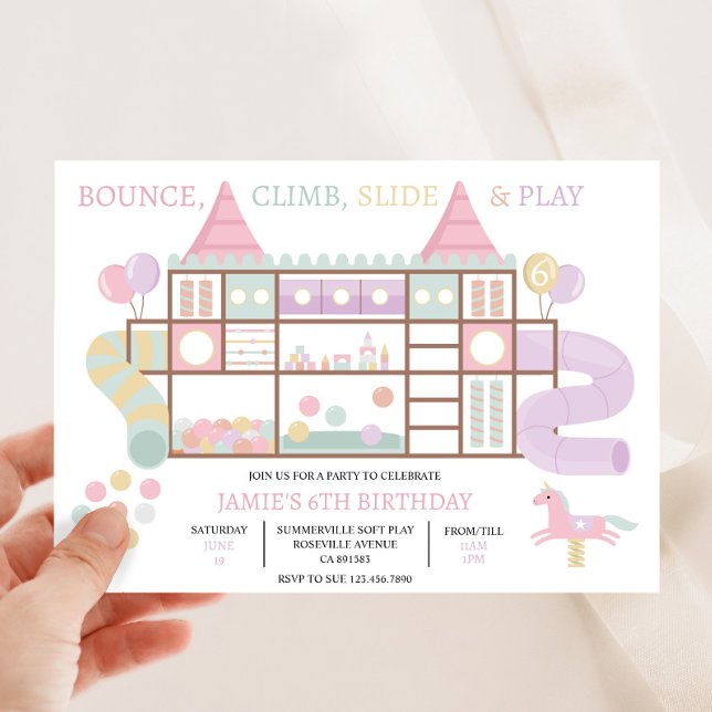 Indoor Play Center Birthday Party Invitation (Creator Uploaded)