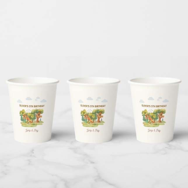 Indoor playground birthday party paper cups (Multi)