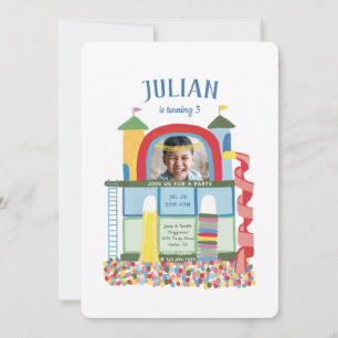 Indoor Playground Kids Birthday Party Photo Invitation