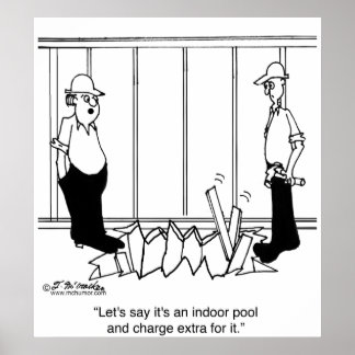 Indoor Pool in Living Room Poster