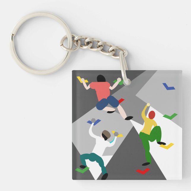 Indoor Rock Climbing Keychain (Front)