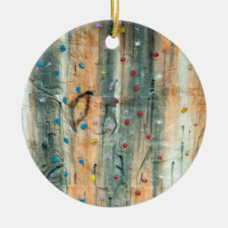 Indoor Rock Climbing Wall Ceramic Ornament
