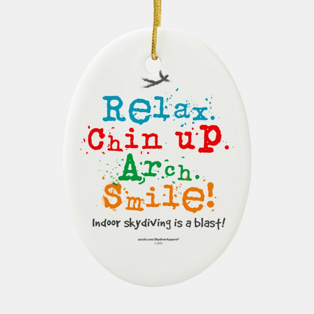 Indoor Skydiving is a Blast! Ceramic Ornament (Front)