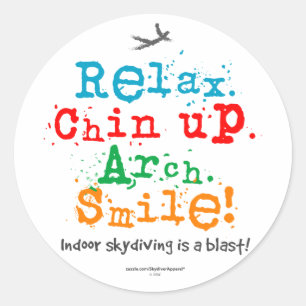 Indoor Skydiving is a Blast! Classic Round Sticker