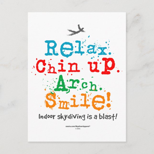Indoor Skydiving is a Blast! Postcard (Front)