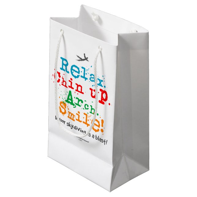 Indoor Skydiving is a Blast! Small Gift Bag (Front Angled)