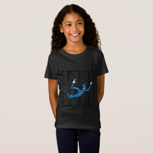 Indoor skydiving wind tunnel skydiver jumping tee