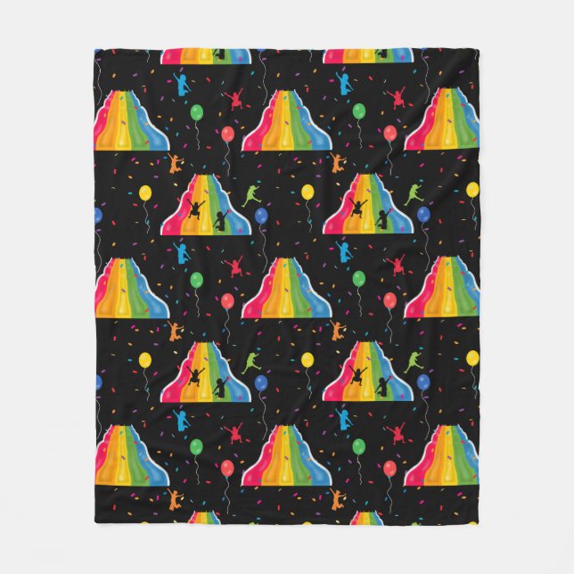 Indoor Slide Park Kids Playground  Fleece Blanket (Front)