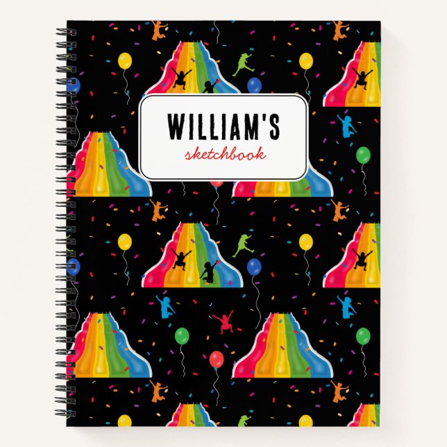 Indoor Slide Park Kids Playground  Notebook (Front)