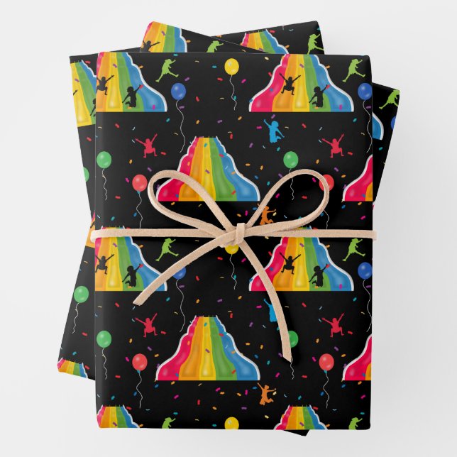 Indoor Slide Park Kids Playground  Wrapping Paper Sheets (In situ)