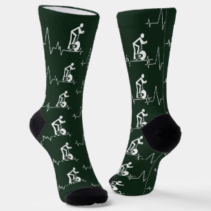 Indoor Spinning Cycle Heartbeat Bikers Socks