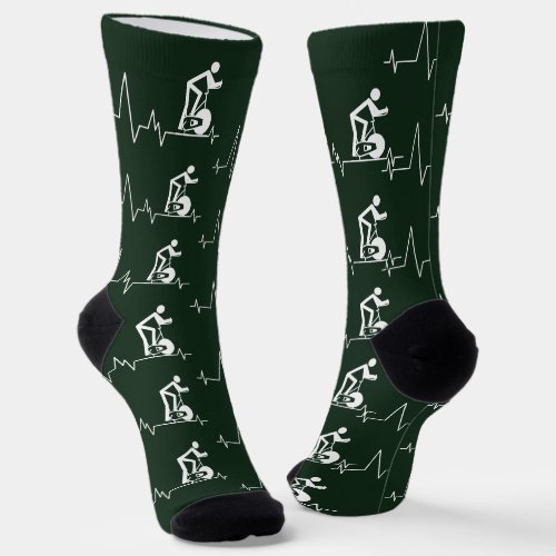 Indoor Spinning Cycle Heartbeat Bikers Socks