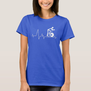 Indoor Spinning Cycle Heartbeat Cute Birthday T-Shirt