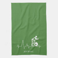 Indoor Spinning Cycle Heartbeat Personalized Green