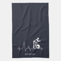 Indoor Spinning Cycle Heartbeat Personalized Navy