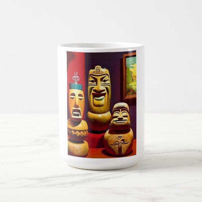 Indoor Tiki Life Ken Gage Art Coffee Mug (Center)