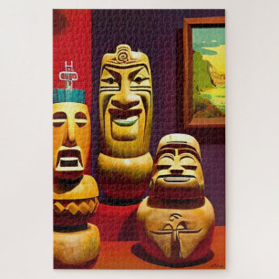 Indoor Tiki Life Ken Gage Art Jigsaw Puzzle