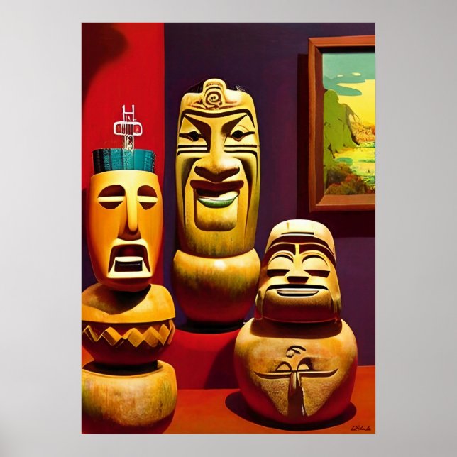 Indoor Tiki Life Ken Gage Art Poster (Front)