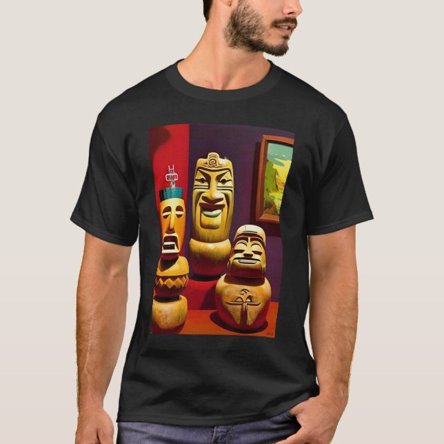 Indoor Tiki Life Ken Gage Art T-Shirt (Front)