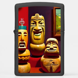 Indoor Tiki Life Ken Gage Art Zippo Lighter