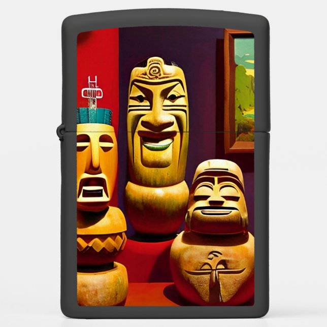 Indoor Tiki Life Ken Gage Art Zippo Lighter (Front)