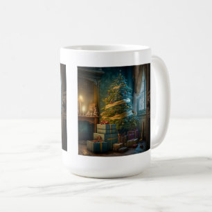 Indoors Christmas Tree Classic Mug, 15 oz Coffee Mug