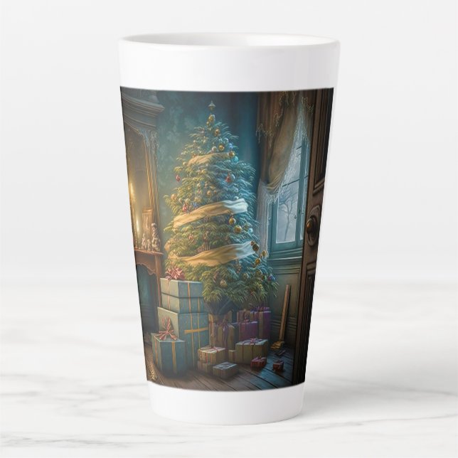 Indoors Christmas Tree Latte Mug  (Front)
